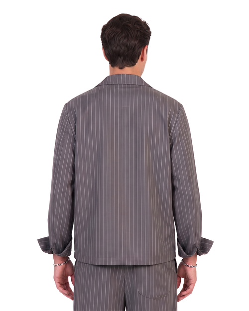 Dark Grey Stripes Shirt