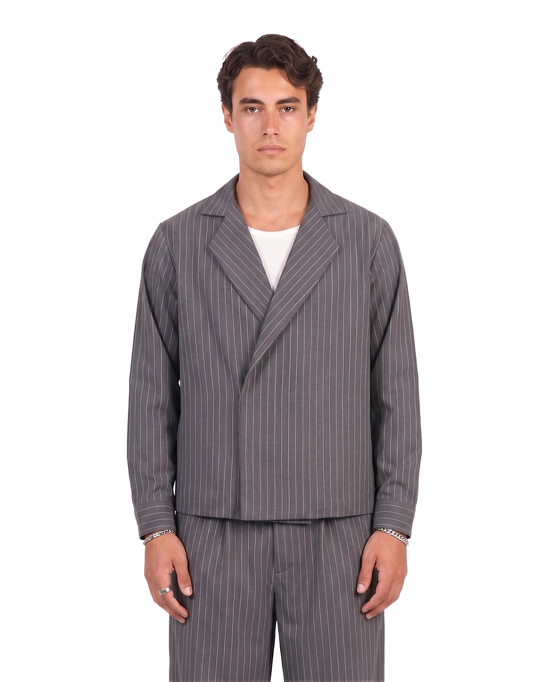 Dark Grey Stripes Shirt