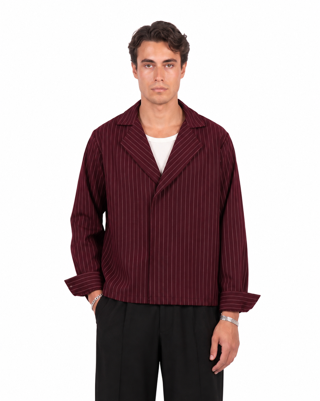 Burgundy Stripes Shirt